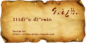 Illés Ármin névjegykártya