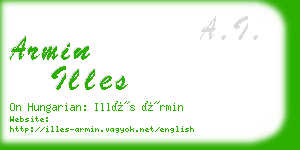 armin illes business card